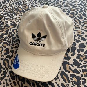 White Addidas Hat Great Condition Adjustable